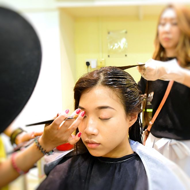 Do a makeup while waiting for treatment to complete